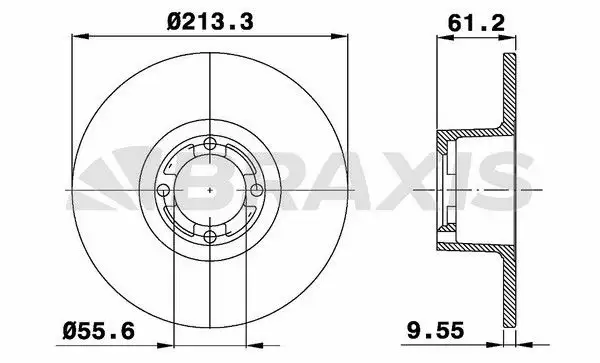 BRAXIS AE0332 Ön Fren Diski GBD90806 resmi