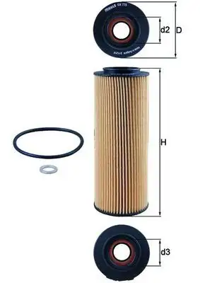 MAHLE OX775D Yağ Filtresi 263203A001 resmi