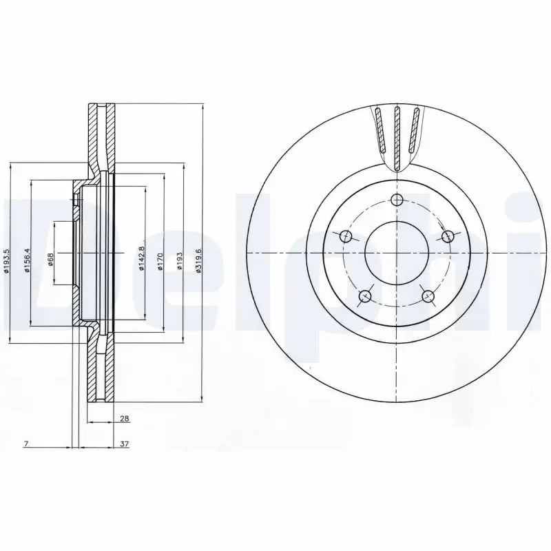 DELPHI BG4231C Ön Fren Diski resmi