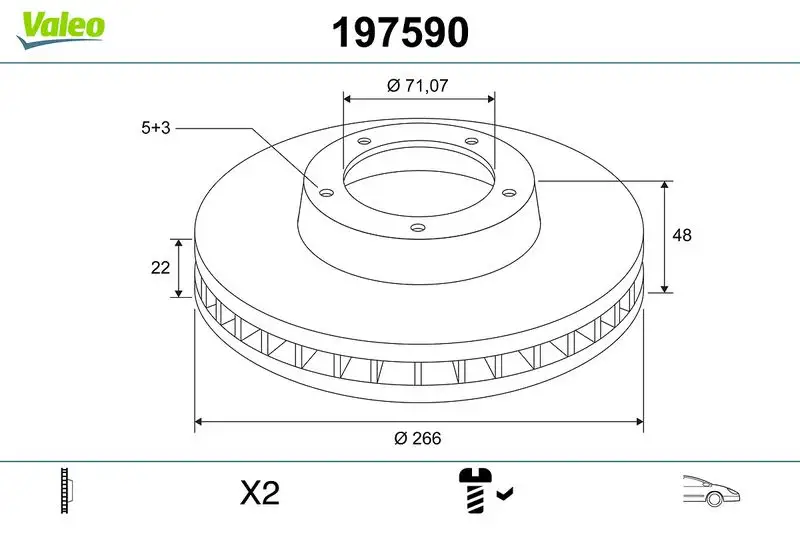 VALEO 197590 Ön Fren Diski 1610704680 resmi