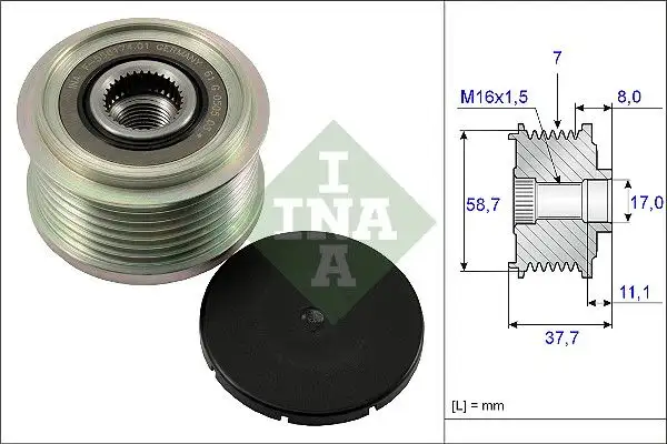 INA 535012810 Alternatör Kasnağı resmi