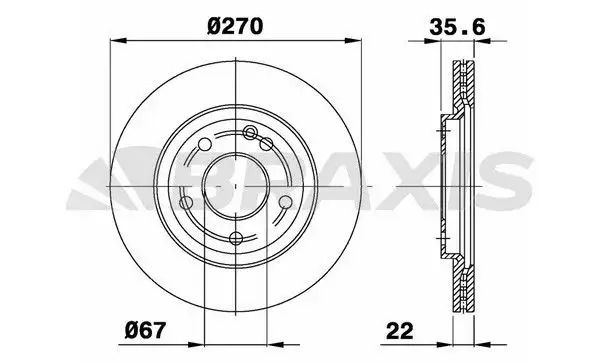 BRAXIS AE0511 Ön Fren Diski A4144210012 resmi