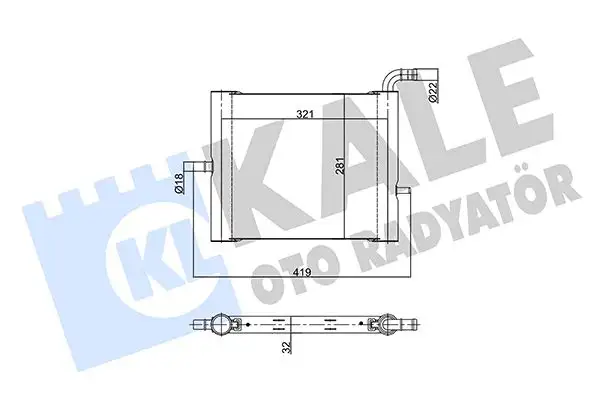 KALE 356215 Radyatör LR062670 resmi