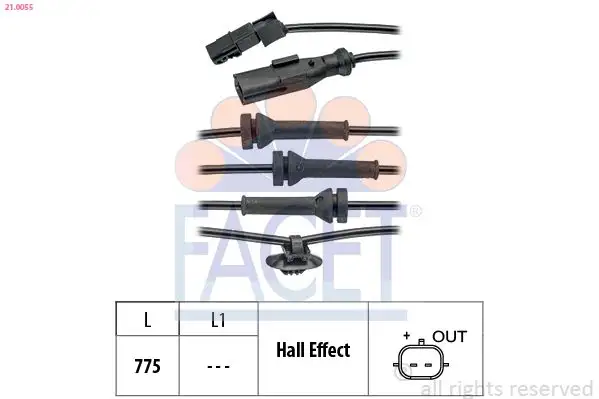 FACET 21.0055 ABS Hız Sensörü (Ön) 8200404460 resmi