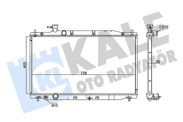 KALE 347720 Radyatör 19010RZPG01 resmi