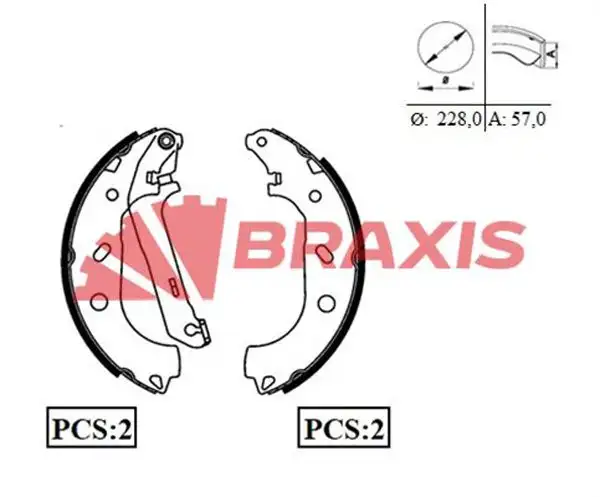 BRAXIS AC0037 Arka Fren Balatası resmi