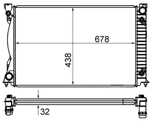 MAHLE CR842000S Radyatör 4F0121251P resmi