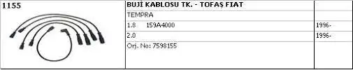 ÜNÜVAR 1155 Buji Kablosu 75998155 resmi