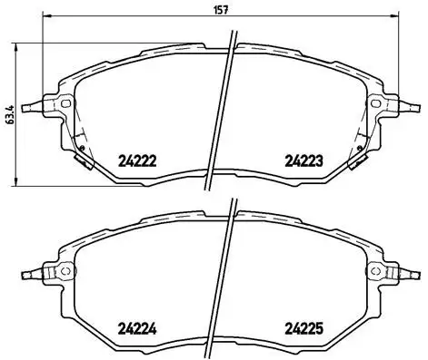 BREMBO P78017 Ön Fren Balatası resmi