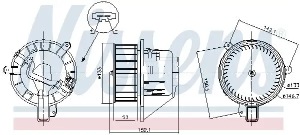 NISSENS 87546 Kalorifer Motoru 2Q1819021A resmi