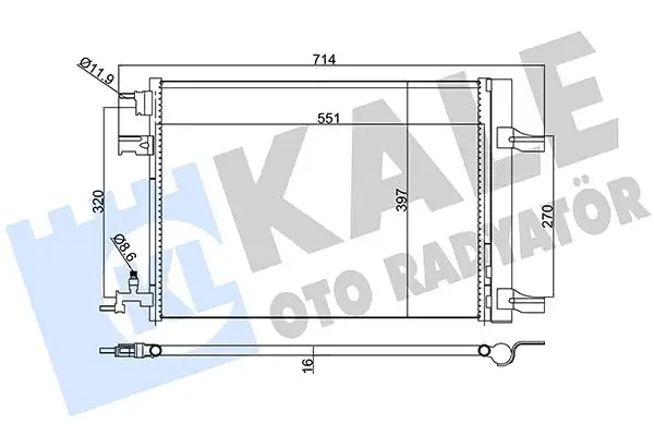 KALE 391100 Klima Radyatörü resmi