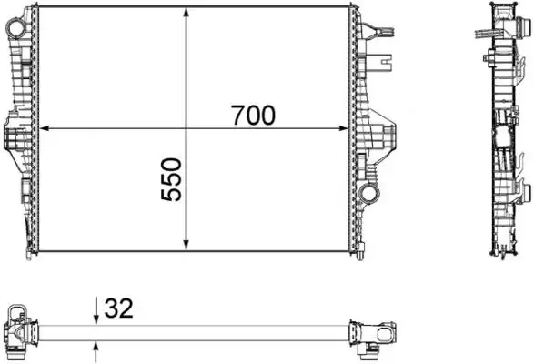 MAHLE CR1183000P Radyatör 95810613210 resmi