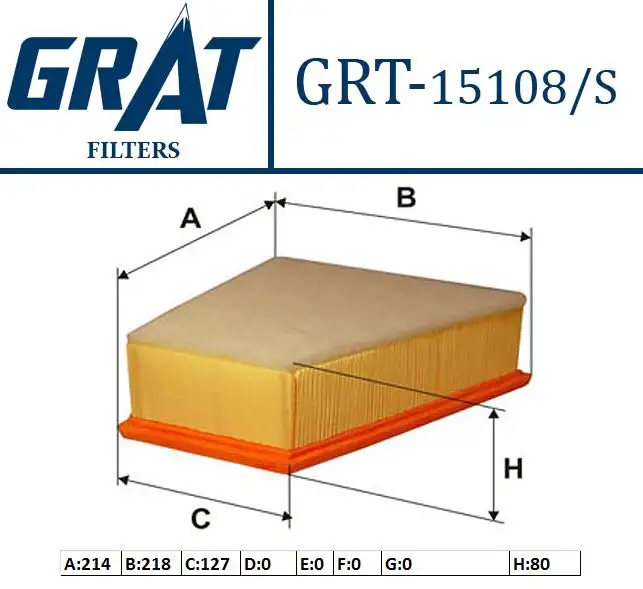 GRAT 15108S Hava Filtresi 6Q0129620B resmi