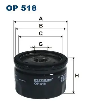 FILTRON OP518 Yağ Filtresi resmi