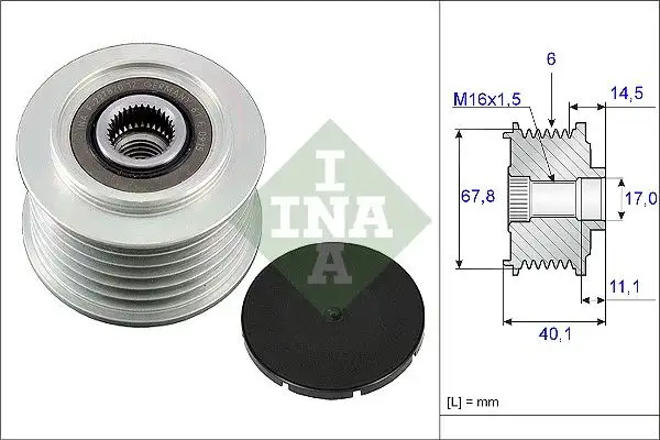INA 535005210 Alternatör Kasnağı resmi