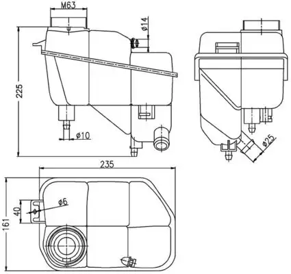 MAHLE CRT202000S Yedek Su Deposu A2115000049 resmi