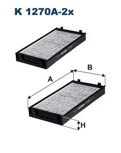 FILTRON K1270A-2X Polen Filtresi (Karbonlu) 64119248294 resmi