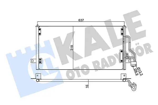 KALE 345765 Klima Radyatörü resmi