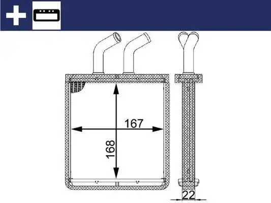 MAHLE AH55000S Kalorifer Radyatörü OK30C61A10 resmi