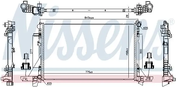 NISSENS 606411 Radyatör 214106556R resmi