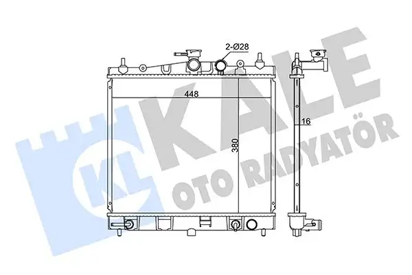 KALE 342050 Radyatör 21460AX200 resmi