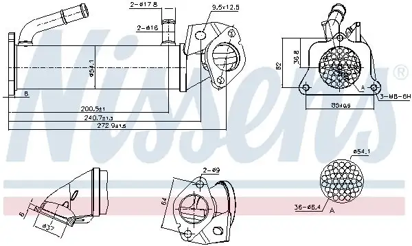 NISSENS 989322 EGR Soğutucusu resmi