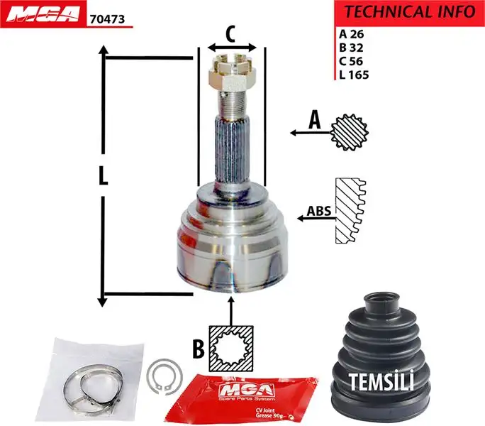 MGA 70473 Aks Kafası (Dış) 801200201 resmi