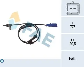 FAE 78013 ABS Hız Sensörü (Arka) 9638530780 resmi