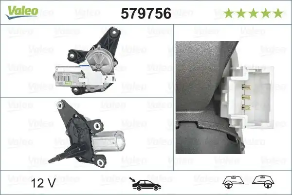 VALEO 579756 Silecek Motoru (Arka) 8200153458 resmi