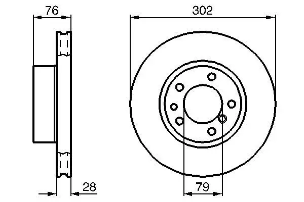 BOSCH 0986478317 Ön Fren Diski resmi