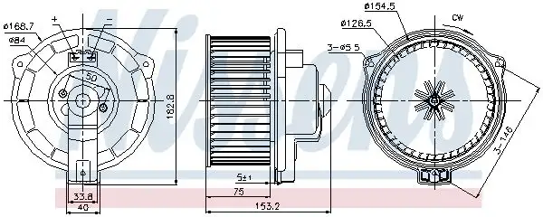 NISSENS 87107 Kalorifer Motoru A1638204142 resmi