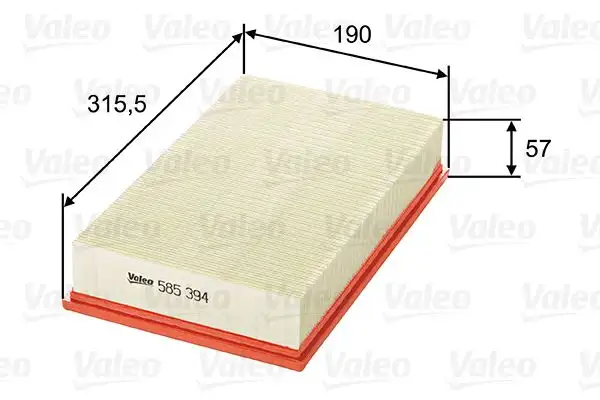 VALEO 585394 Hava Filtresi A1120940204 resmi