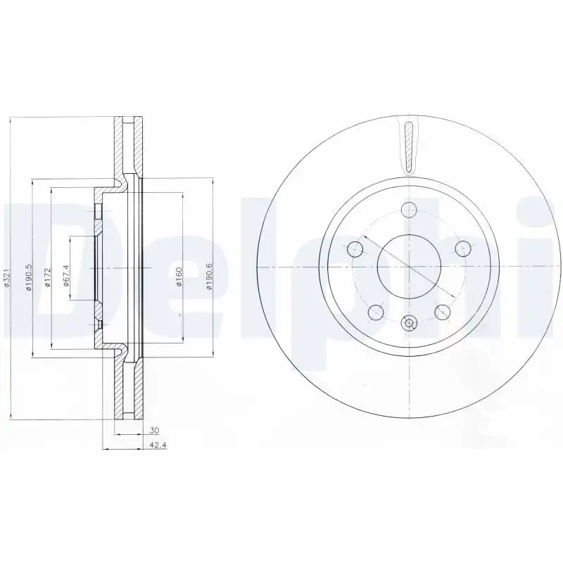 DELPHI BG4189C Ön Fren Diski resmi