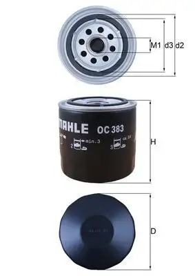 MAHLE OC383 Yağ Filtresi resmi