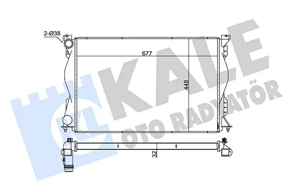 KALE 348315 Radyatör 4F0121251Q resmi