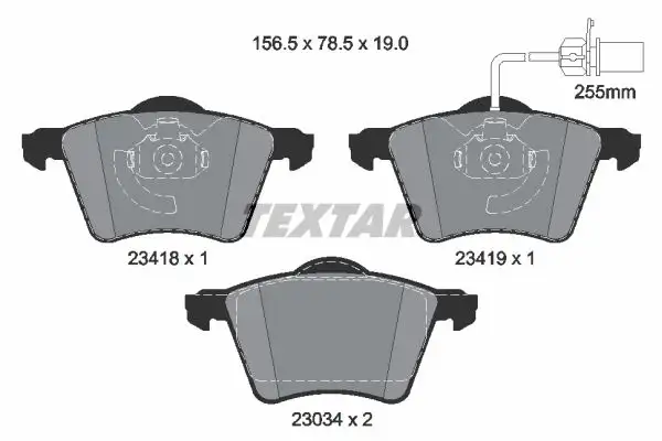 TEXTAR 2341801 Ön Fren Balatası resmi