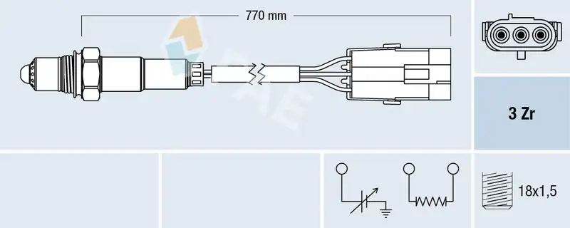 FAE 77115 Oksijen Sensörü 7700101345 resmi