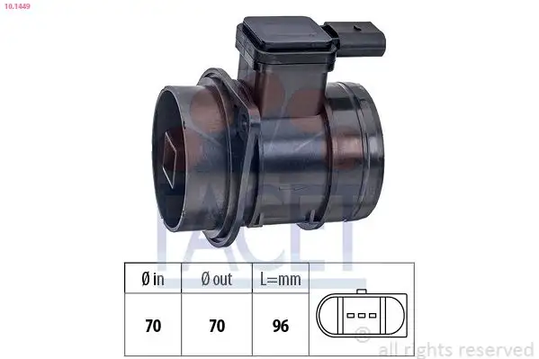 FACET 10.1449 Hava Debimetresi 03L906461 resmi
