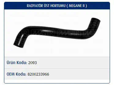 MASTER M2093 Radyatör Üst Hortumu 8200392683 resmi