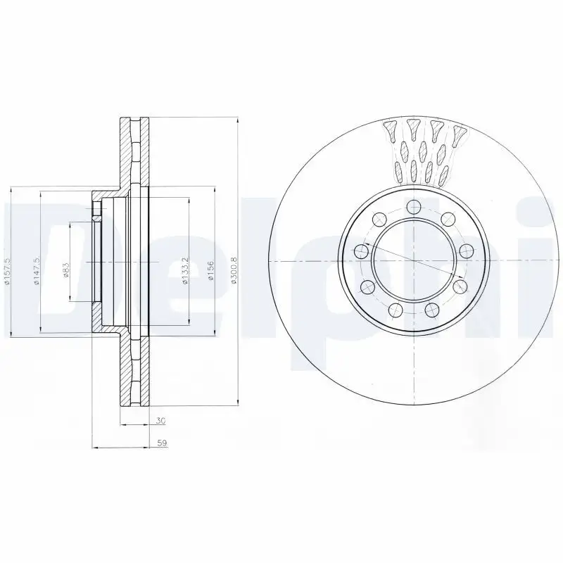 DELPHI BG9062 Ön Fren Diski 504121723 resmi