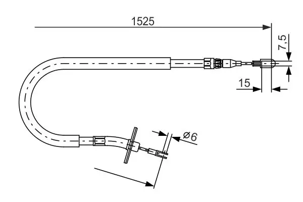 BOSCH 1987477858 El Fren Halatı (Arka Sol) A9044200185 resmi
