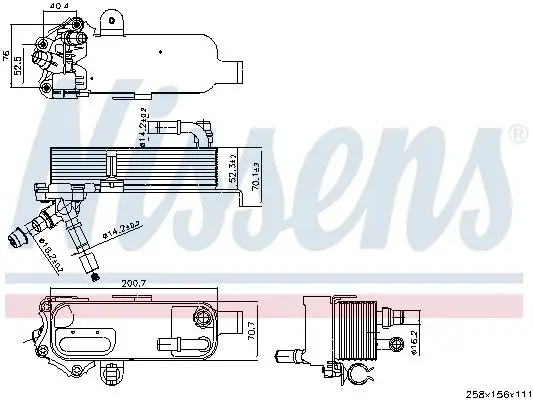 NISSENS 91298 Şanzıman Yağ Soğutucu 17217600553 resmi