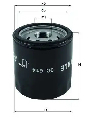 MAHLE OC614 Yağ Filtresi resmi