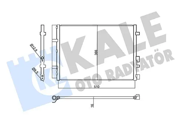 KALE 357845 Klima Radyatörü 97606C8200 resmi