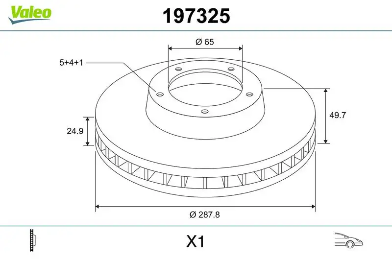 VALEO 197325 Ön Fren Diski resmi