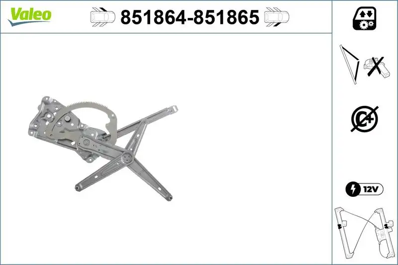 VALEO 851864 Ön Cam Krikosu (Sol) 51331977609 resmi