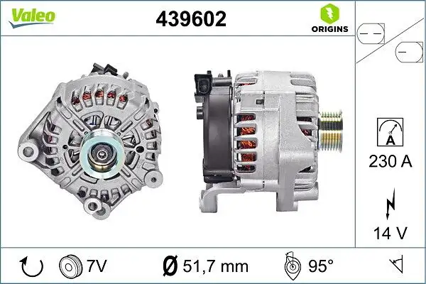 VALEO 439602 Şarj Dinamosu 12317561002 resmi
