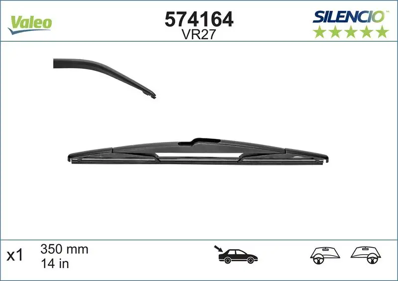 VALEO 574164 Arka Silecek Süpürgesi resmi