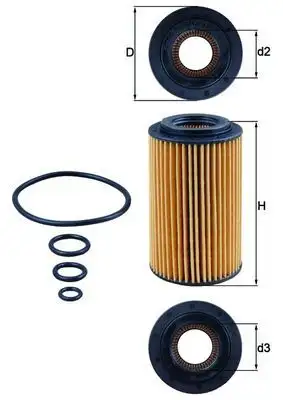 MAHLE OX153/7D Yağ Filtresi resmi