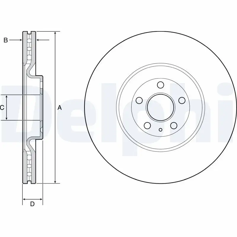 DELPHI BG9233C Ön Fren Diski 31400569 resmi